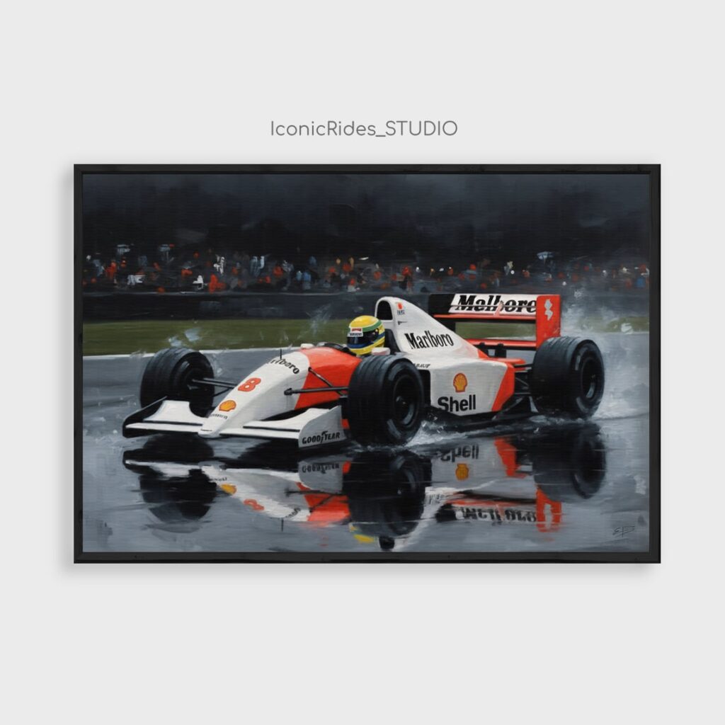 Ayrton Senna McLaren MP4/8 in the Rain