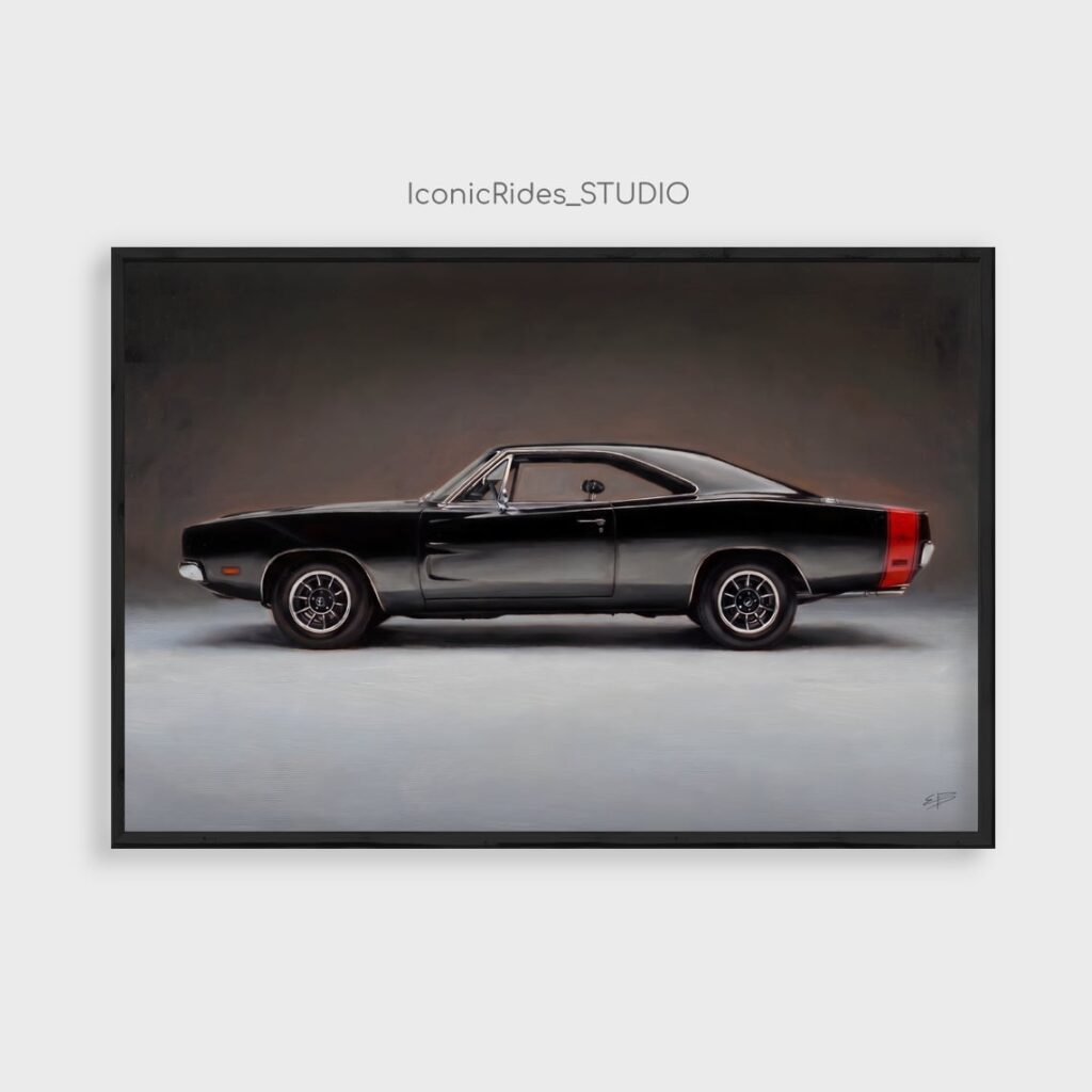 Black 1969 Dodge Charger