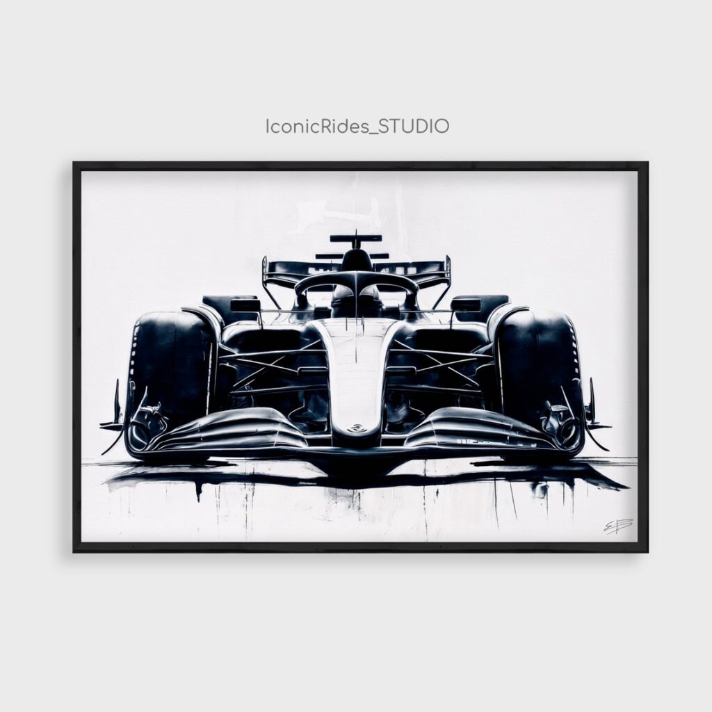 Black and White Abstract F1