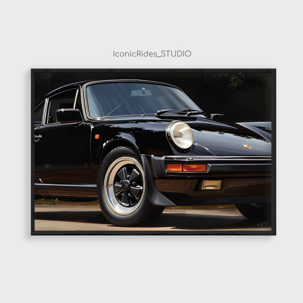 Black Porsche 911 from the 1980s