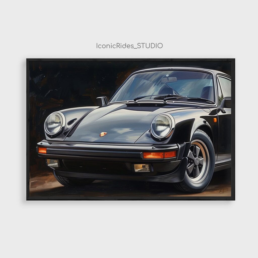 Black Porsche 930 Turbo