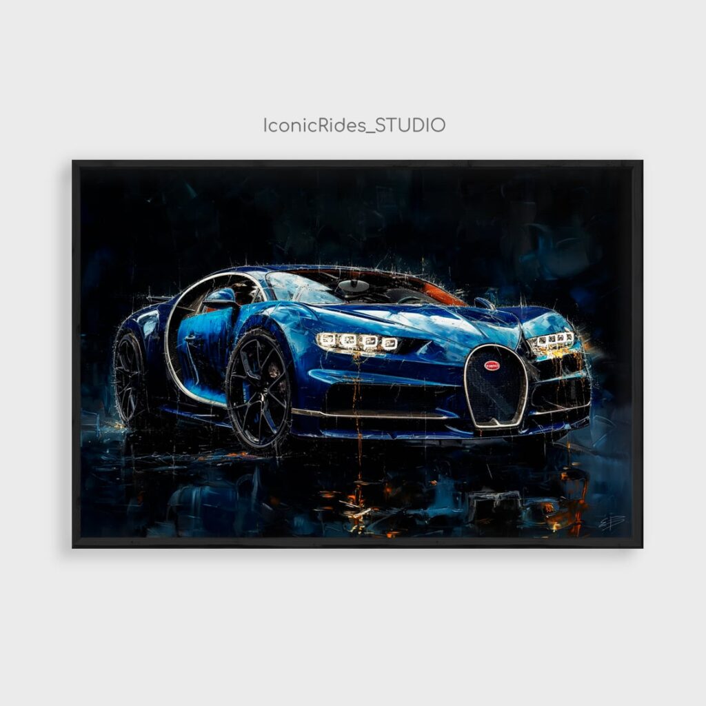 Blue Bugatti Chiron