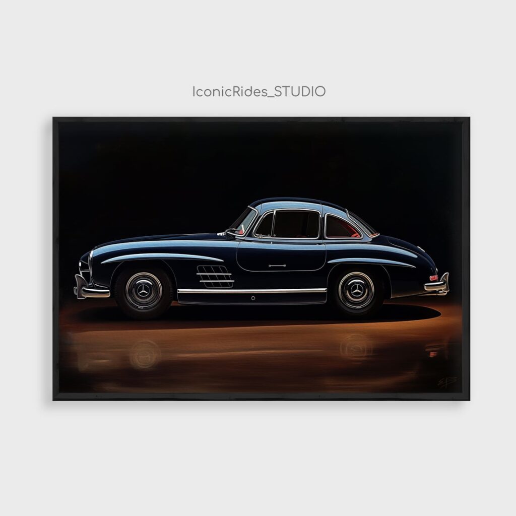 Blue Mercedes-Benz 300 SL