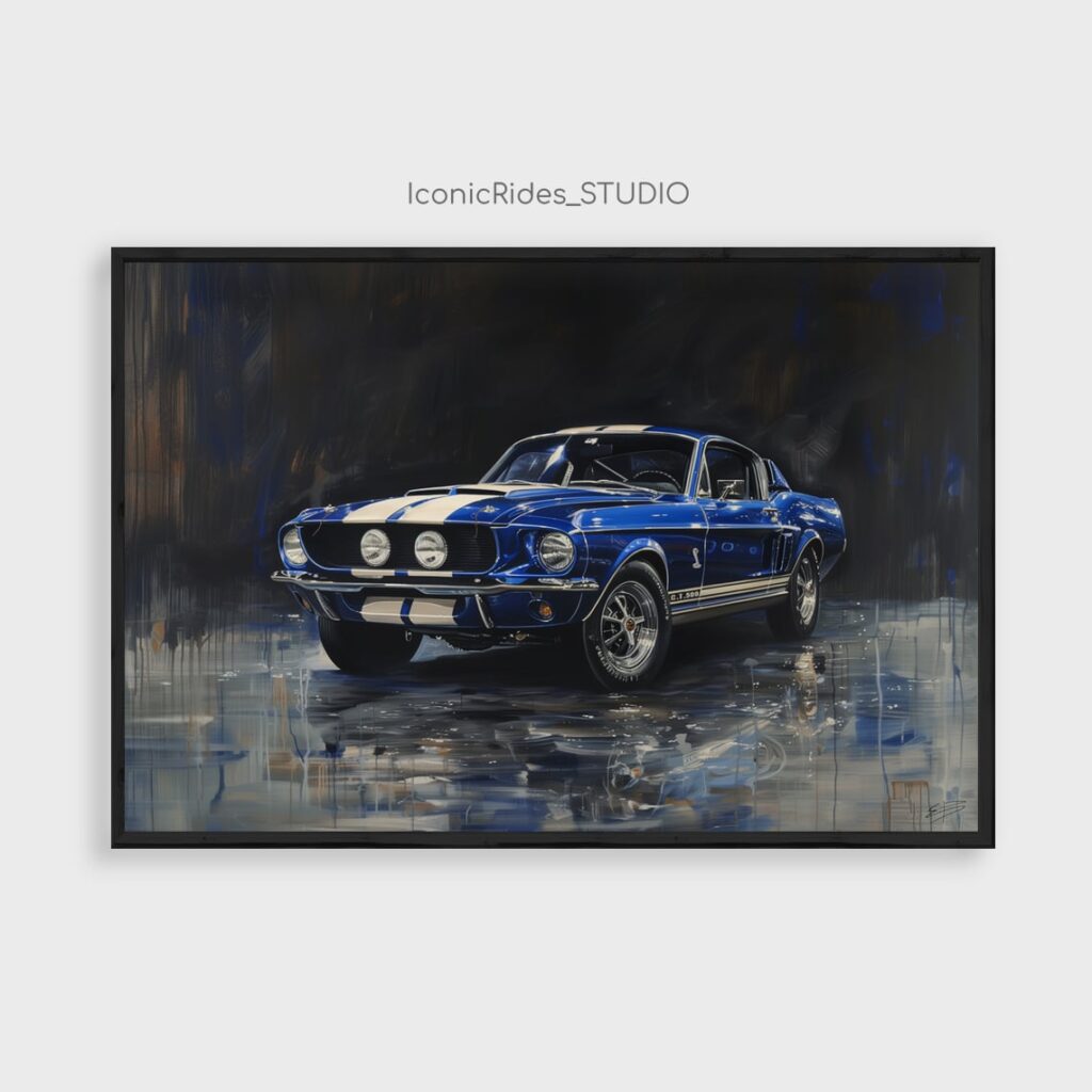 Blue Mustang GT500