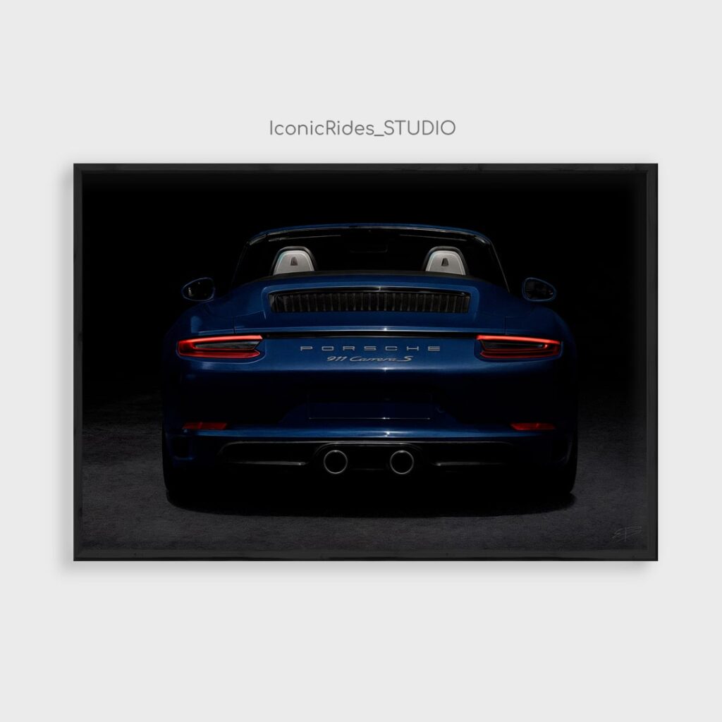 Blue Porsche 911 Carrera S Cabrio