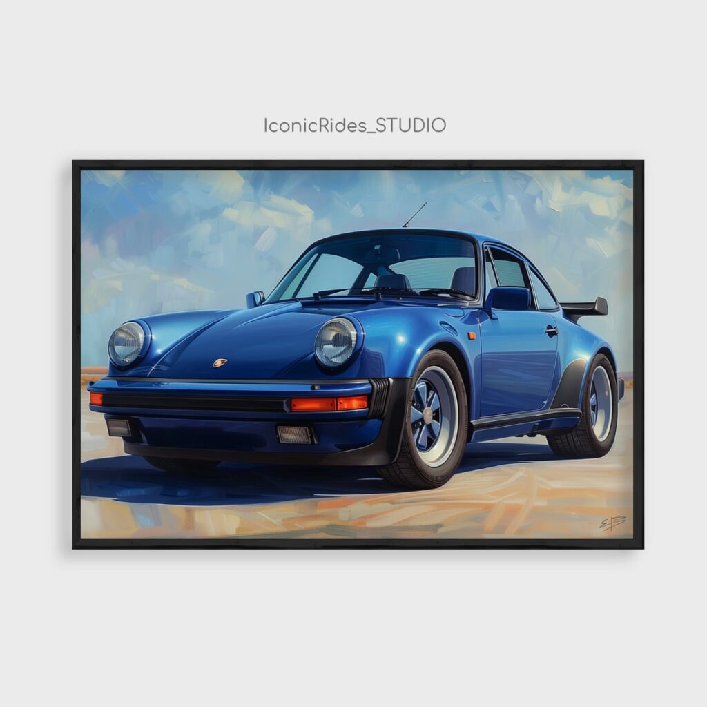 Blue Porsche 930