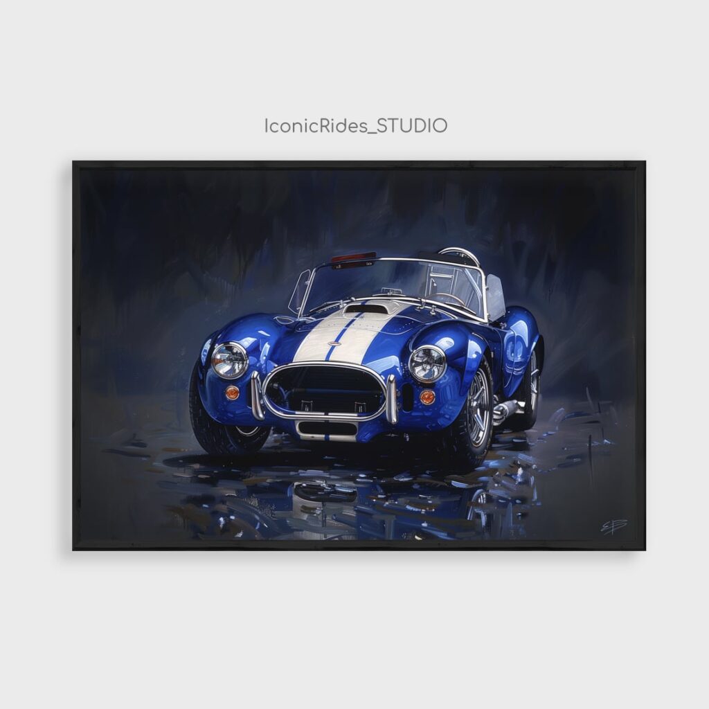 Blue Shelby Cobra Front View