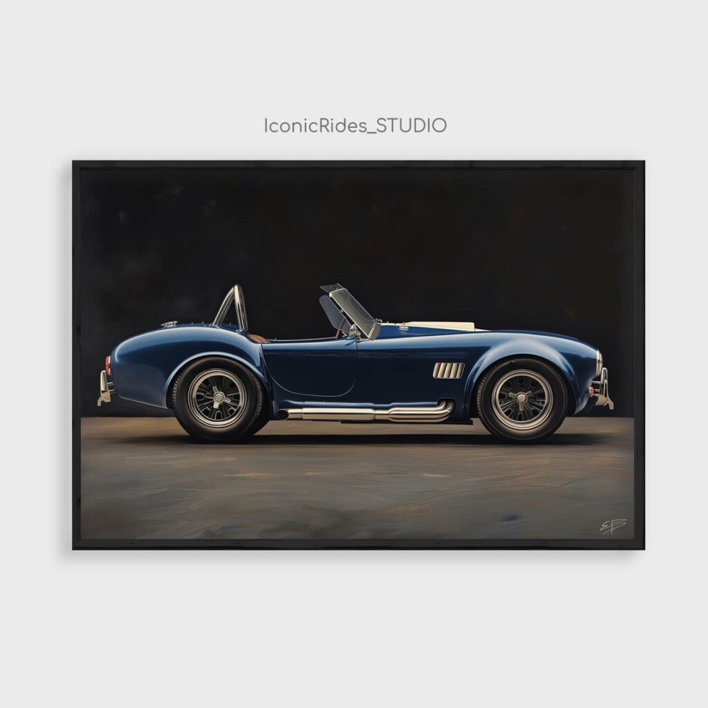 Blue Shelby Cobra Side View