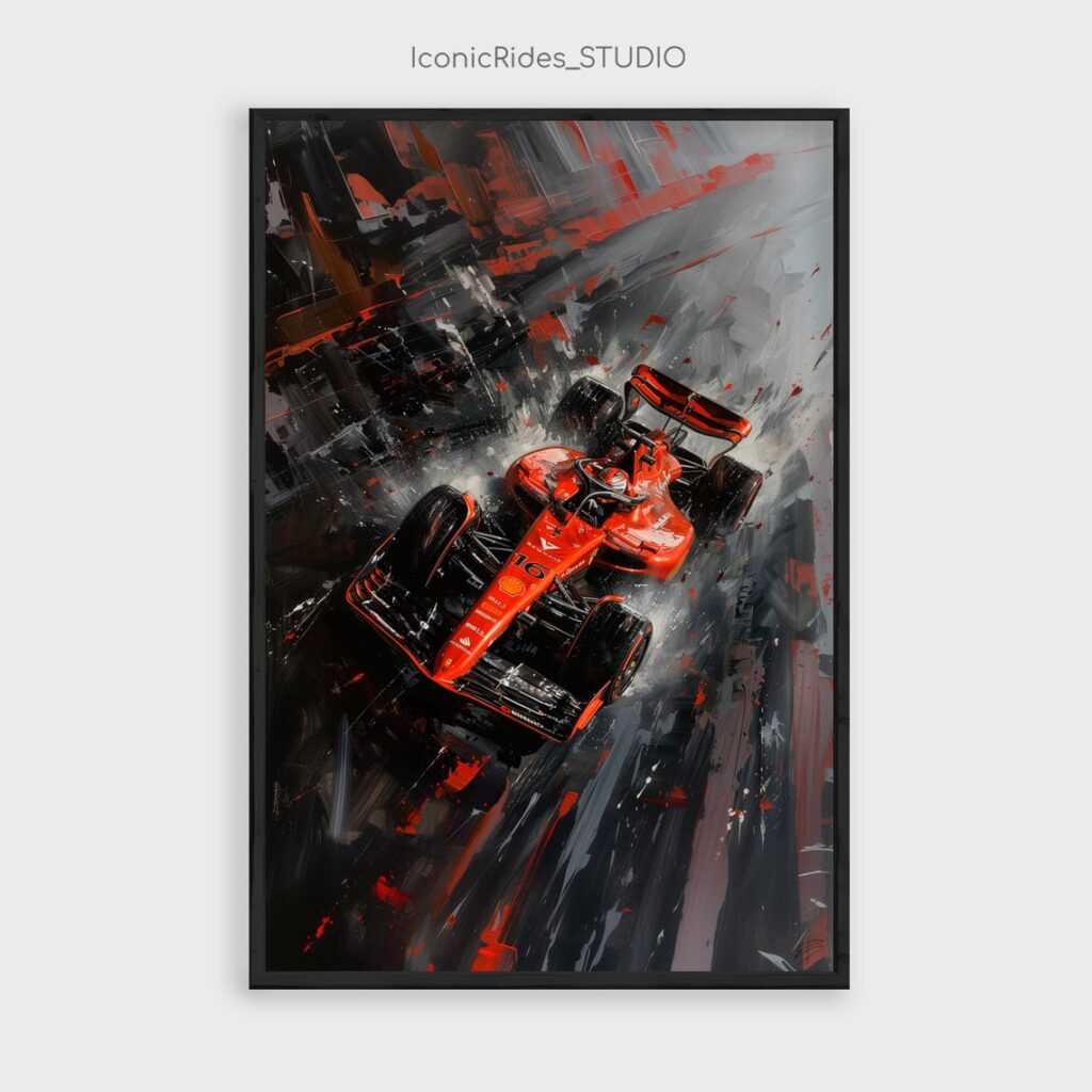 Charles Leclerc #16 Ferrari Abstract