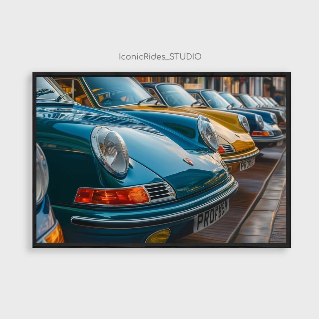 Classic Porsche Line-Up on the Street