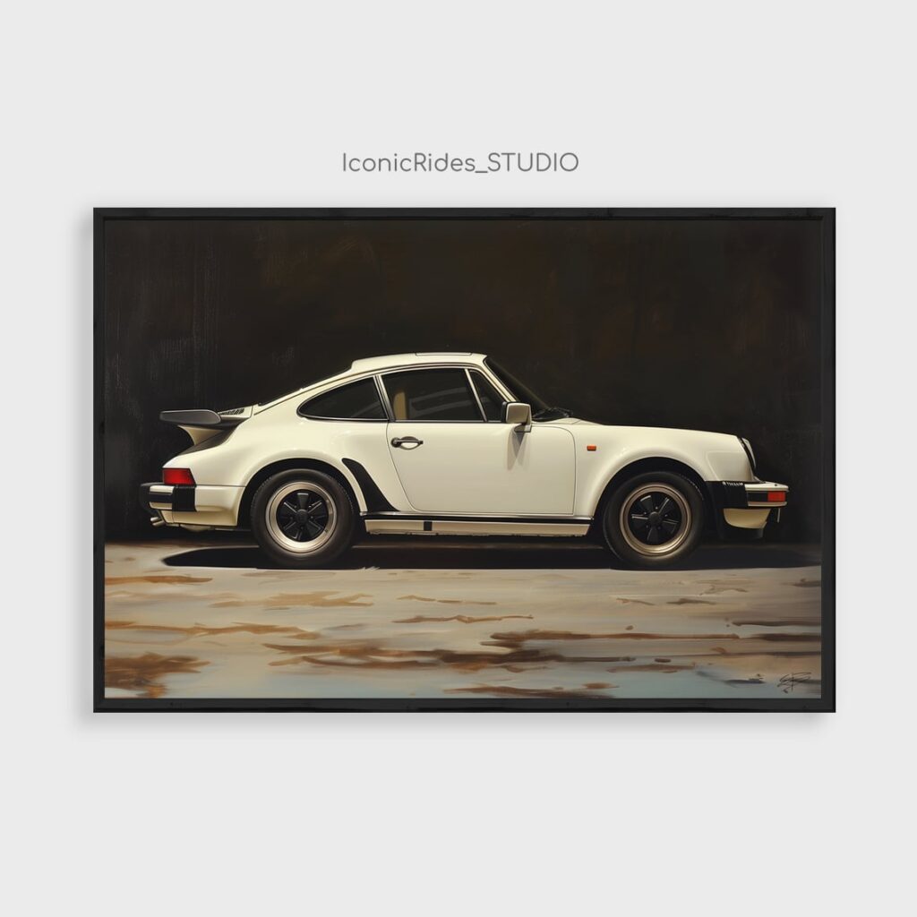 Cream Porsche 930 Turbo Side View