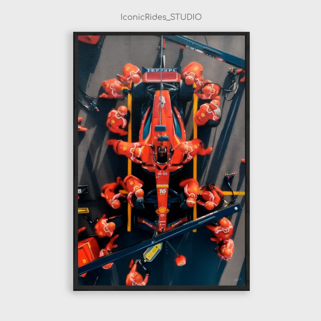 Ferrari F1 Pit Stop Top View