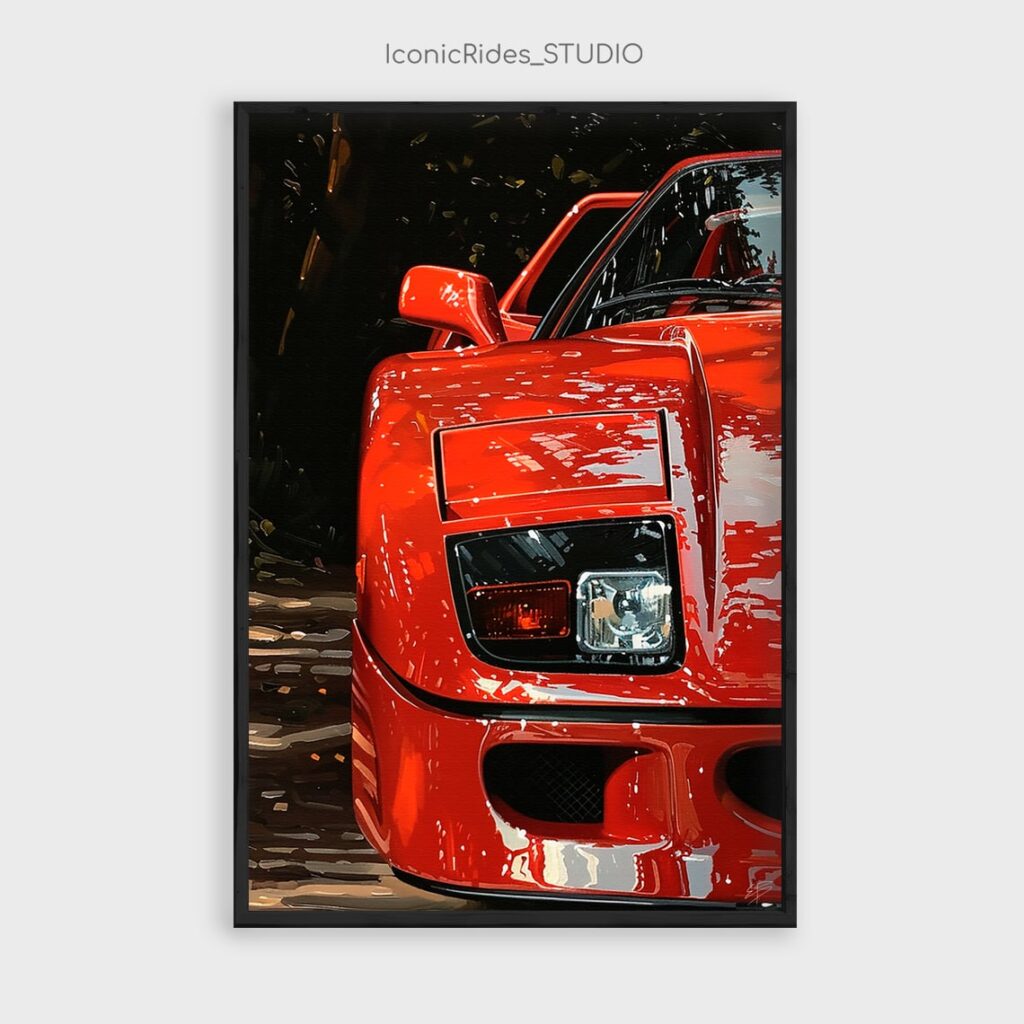 Ferrari F40 Headlight Close-Up