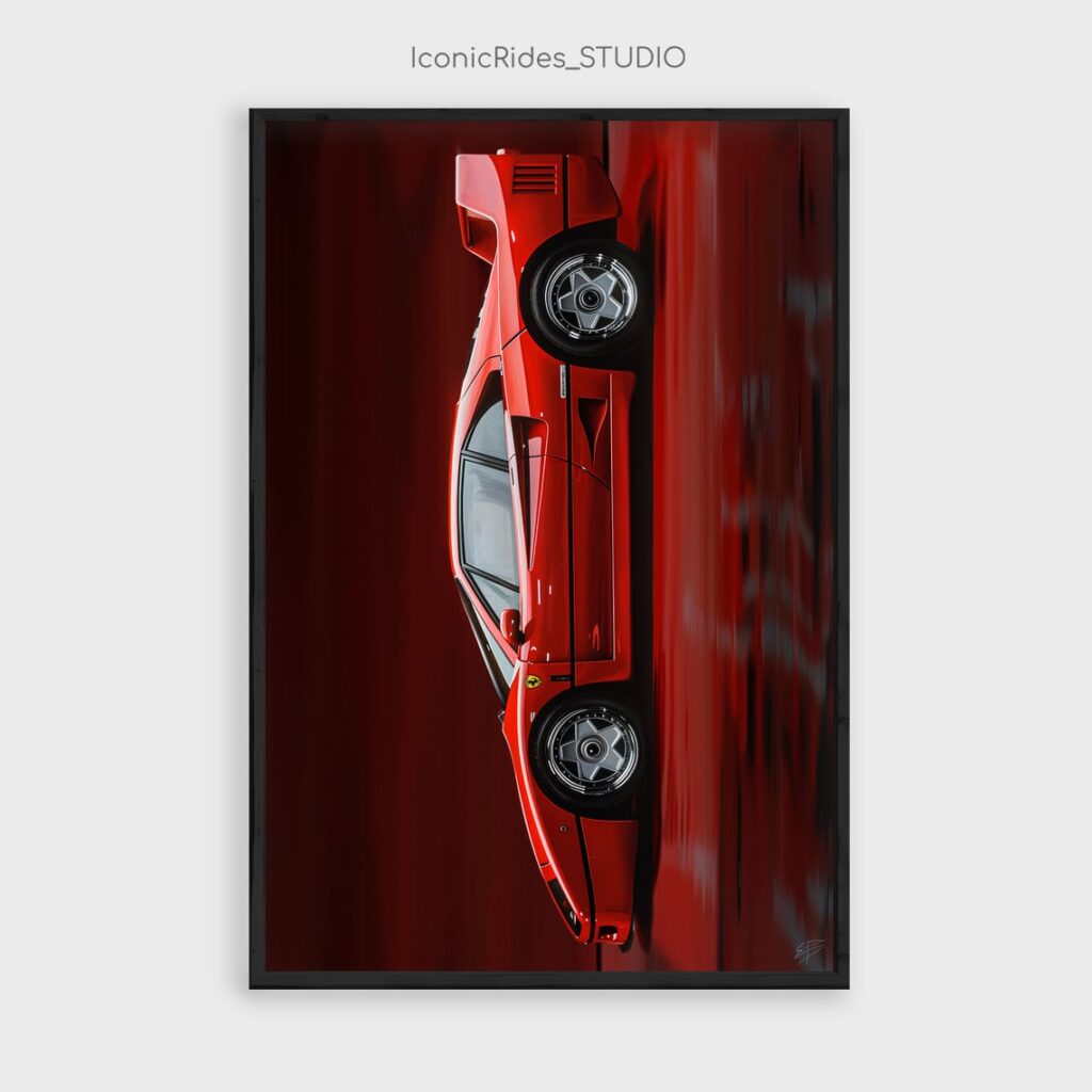 Ferrari F40 Vertical Side Profile