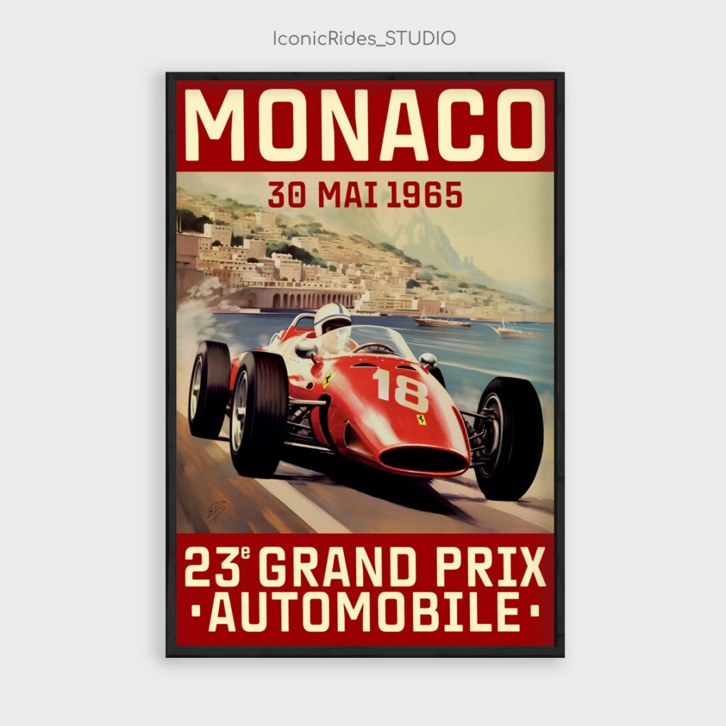 Monaco Grand Prix 1965 Poster