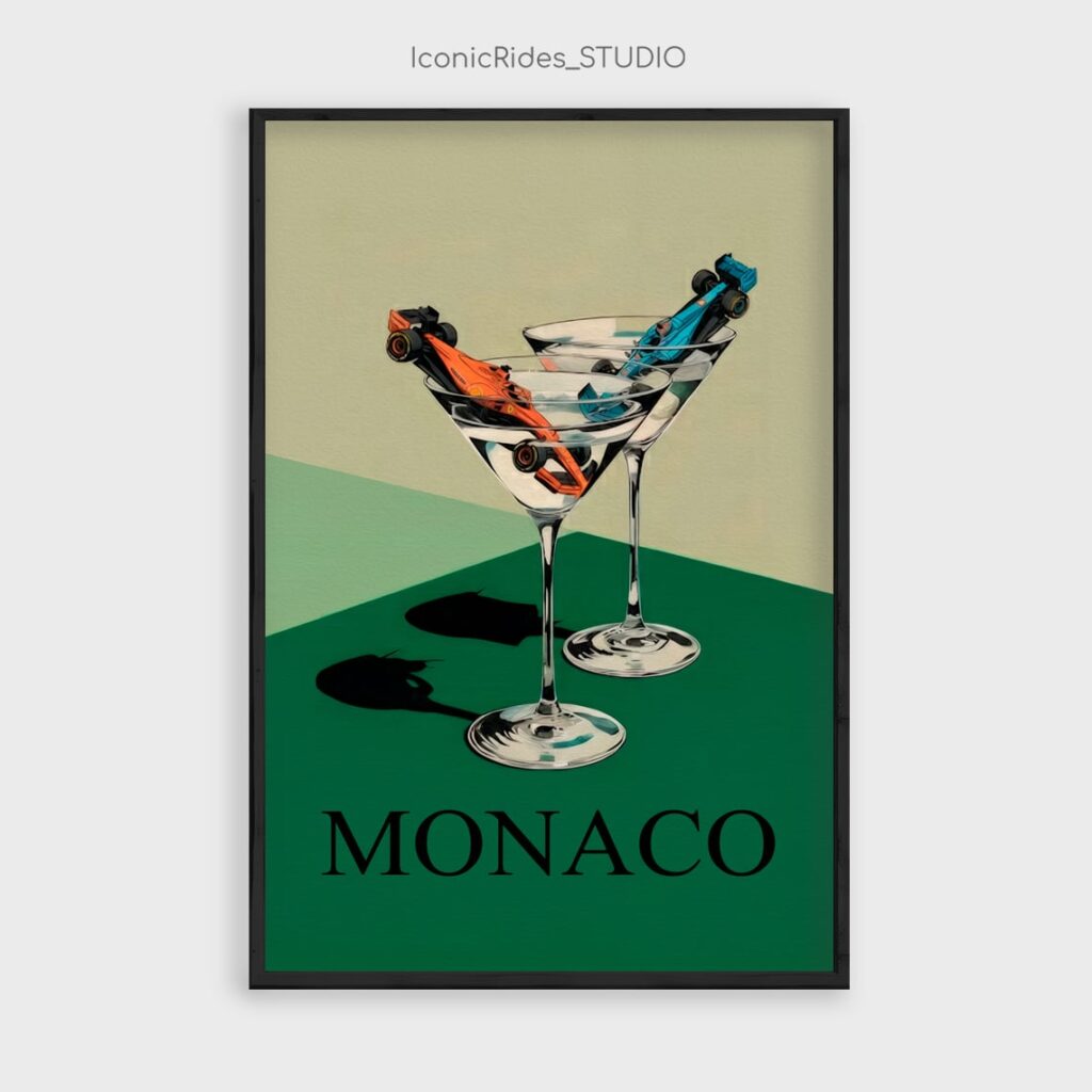 Monaco Martini Poster