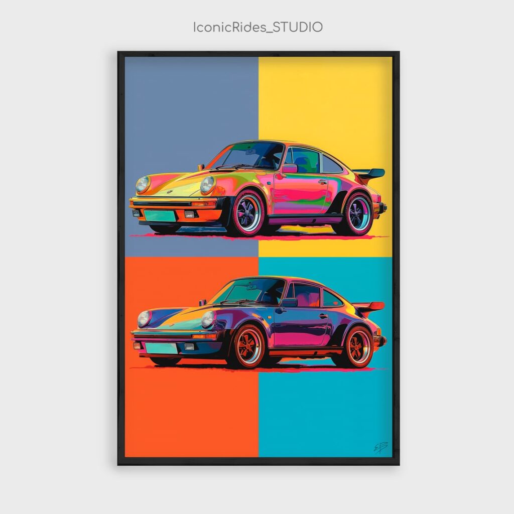 Pop Art Style Porsche 930 Turbo