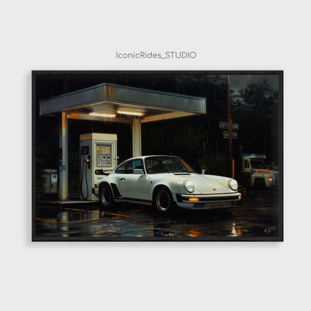 Porsche 930 Turbo at the Gas Station