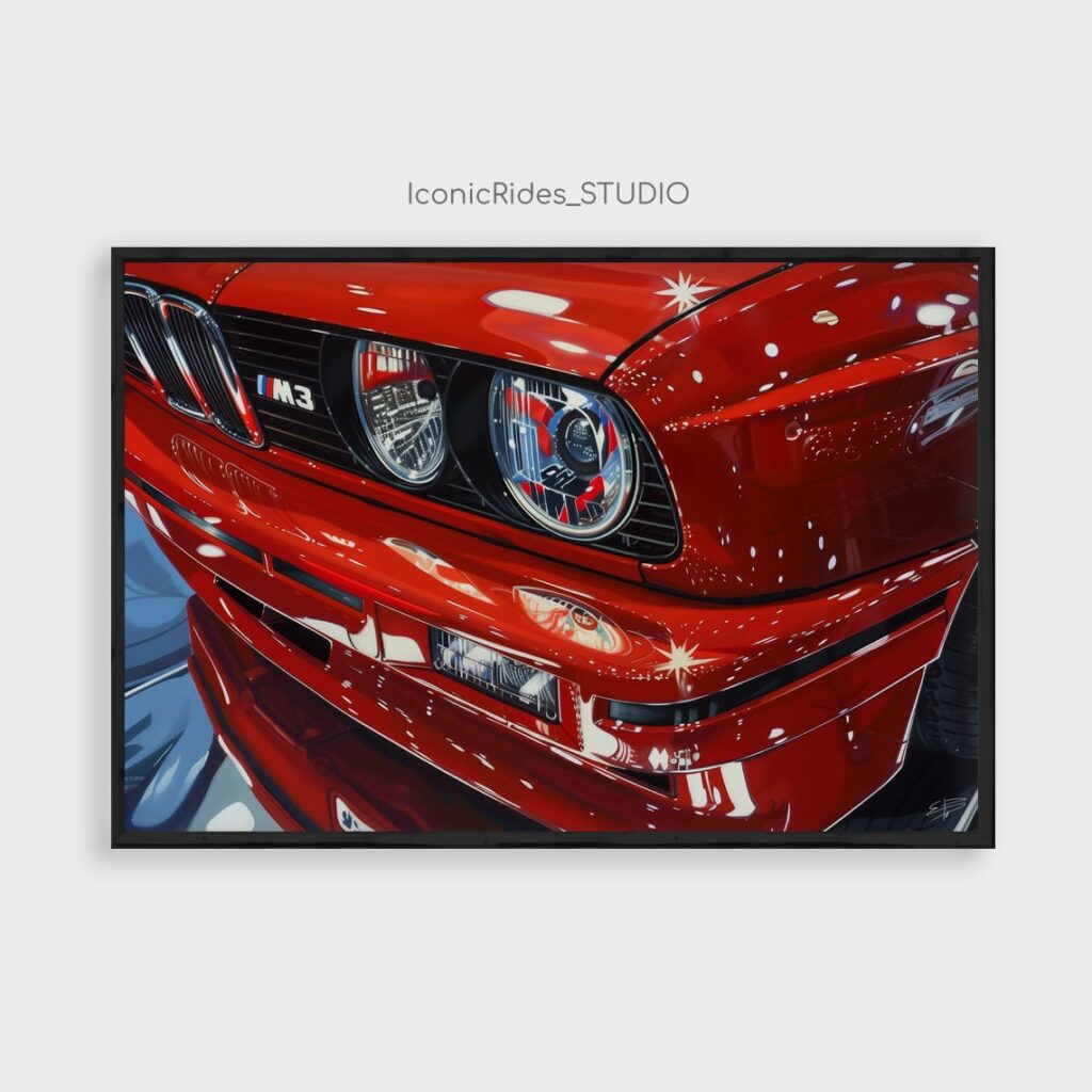 Red BMW M3 E30 Close-Up