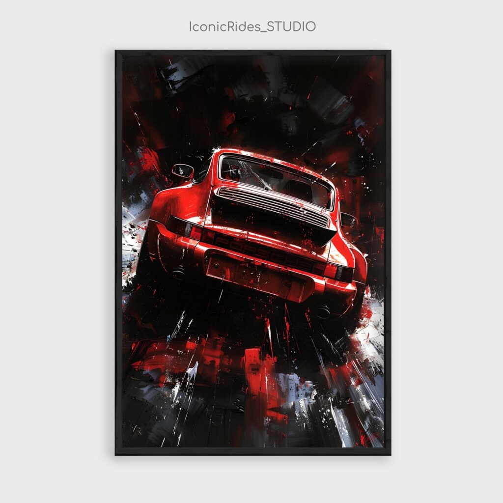 Red Porsche 911 Turbo Abstract