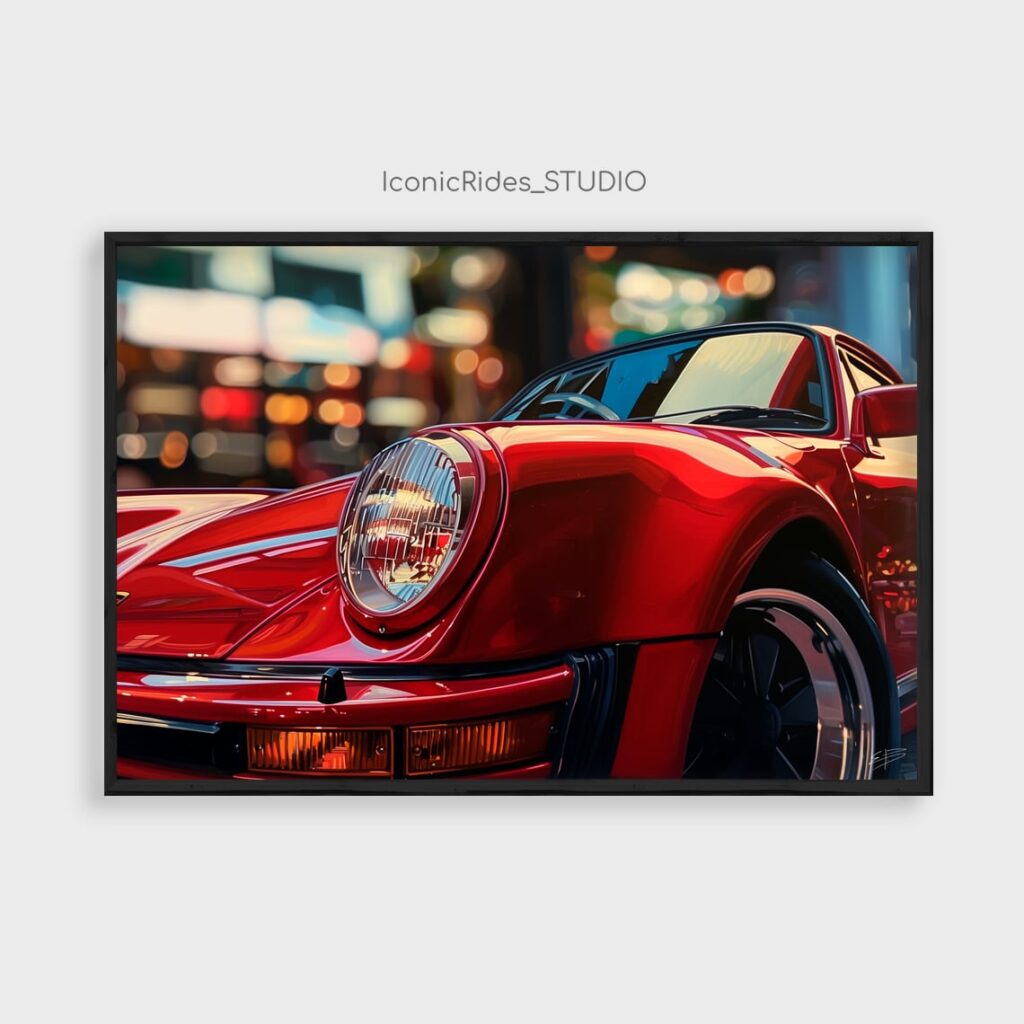 Red Porsche 930 Turbo Close-Up