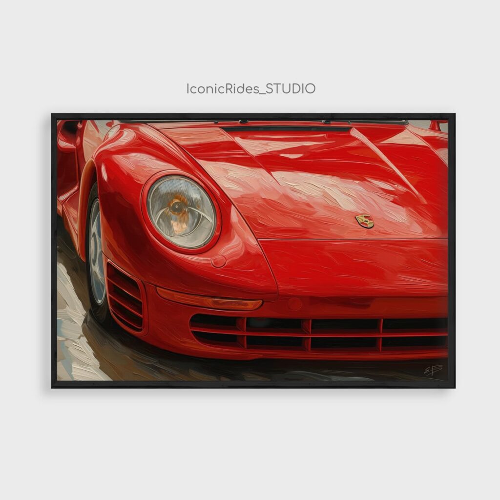 Red Porsche 959 Close-Up
