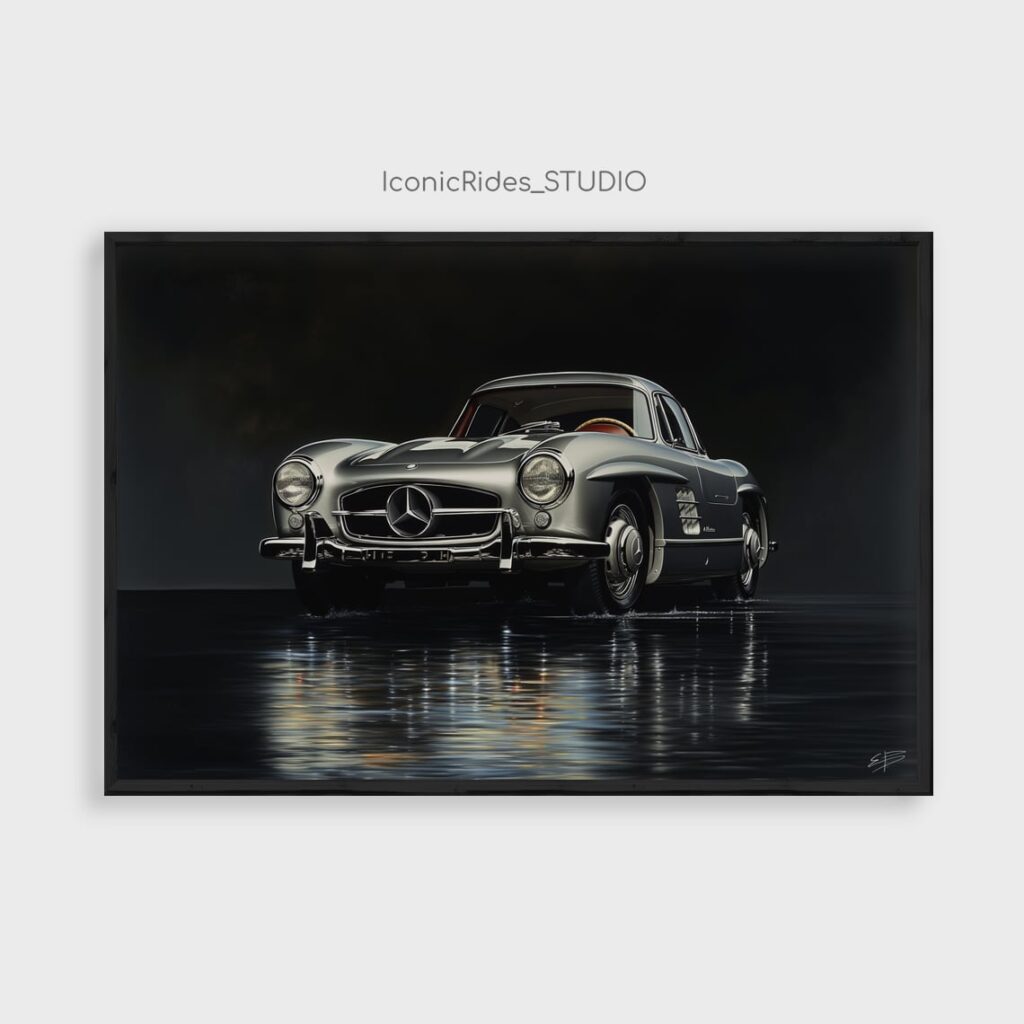 Silver Mercedes-Benz 300 SL