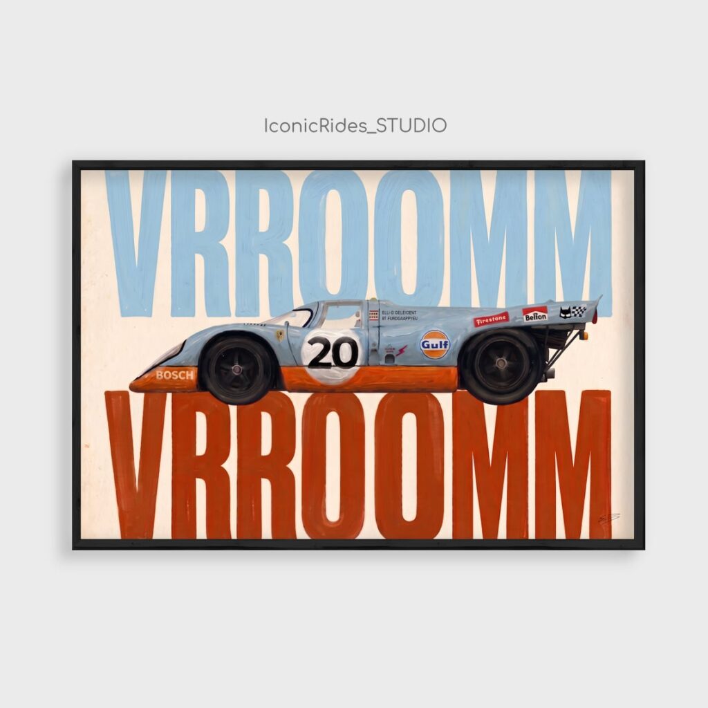 Vroomm Porsche 917 Gulf Poster