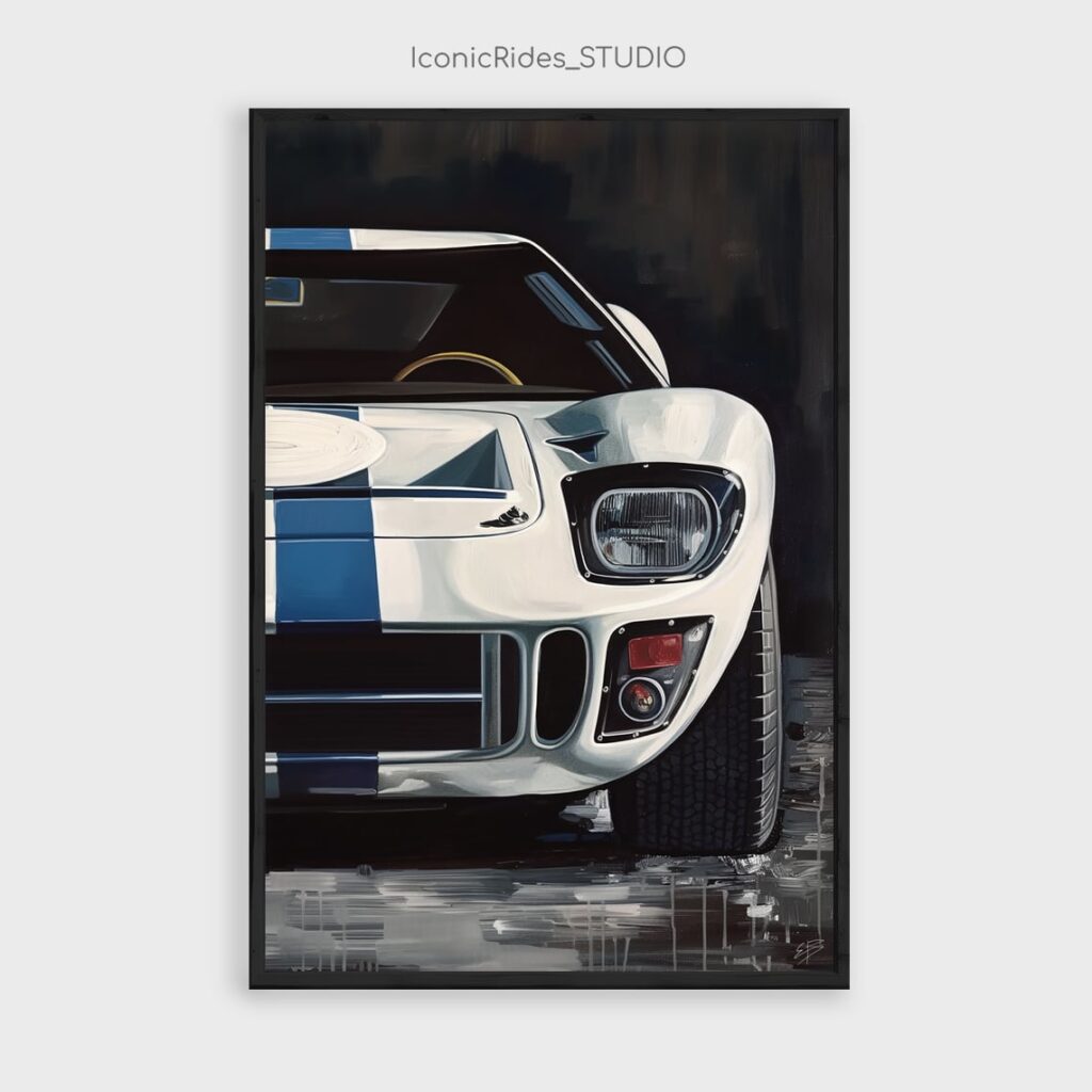 White Ford GT40 Close-Up