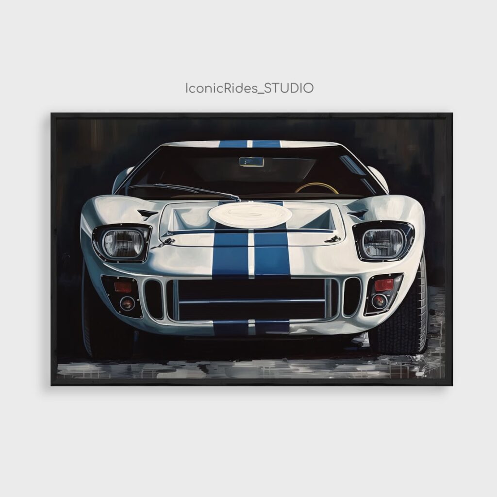 White Ford GT40 Front View