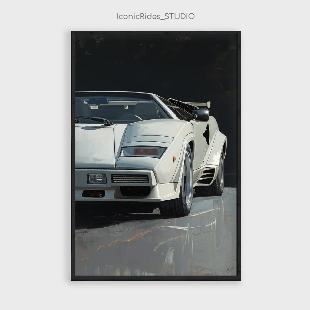 White Lamborghini Countach 1988