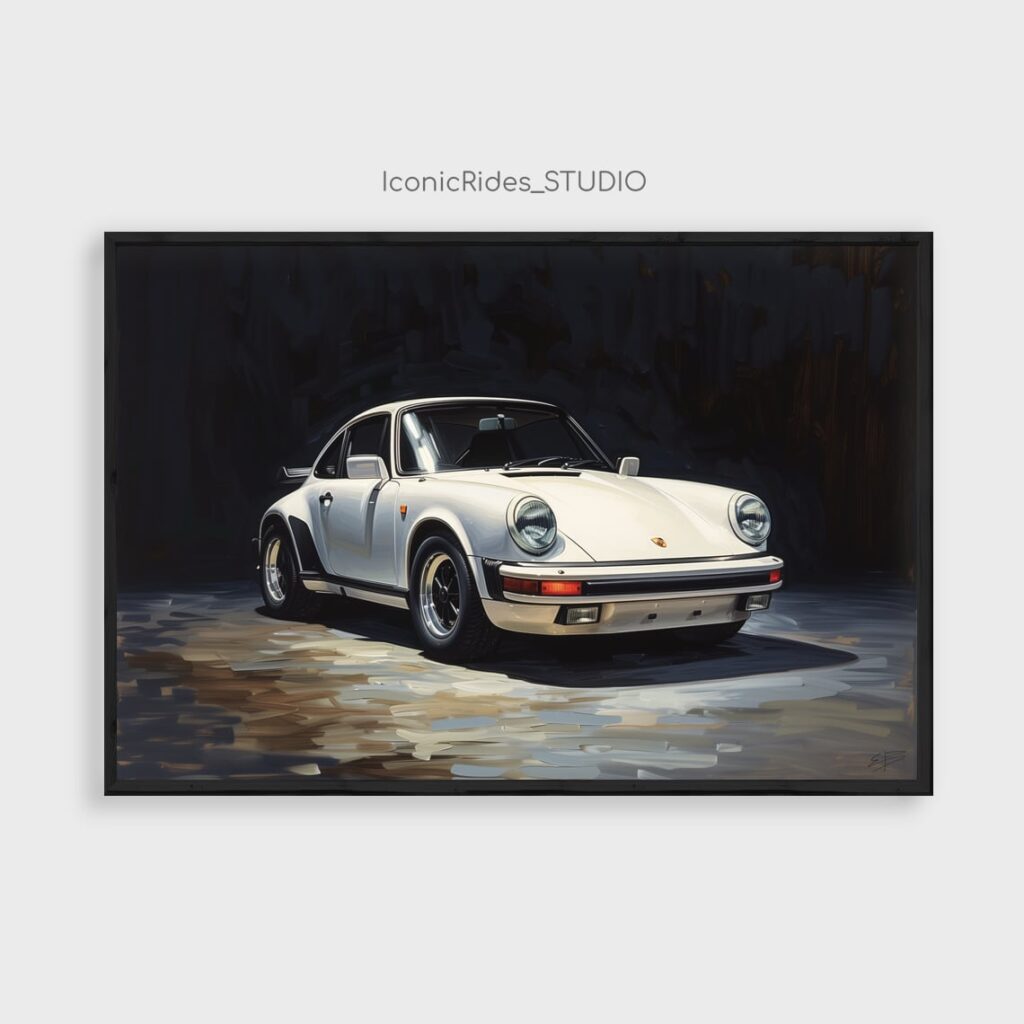 White Porsche 911 Turbo