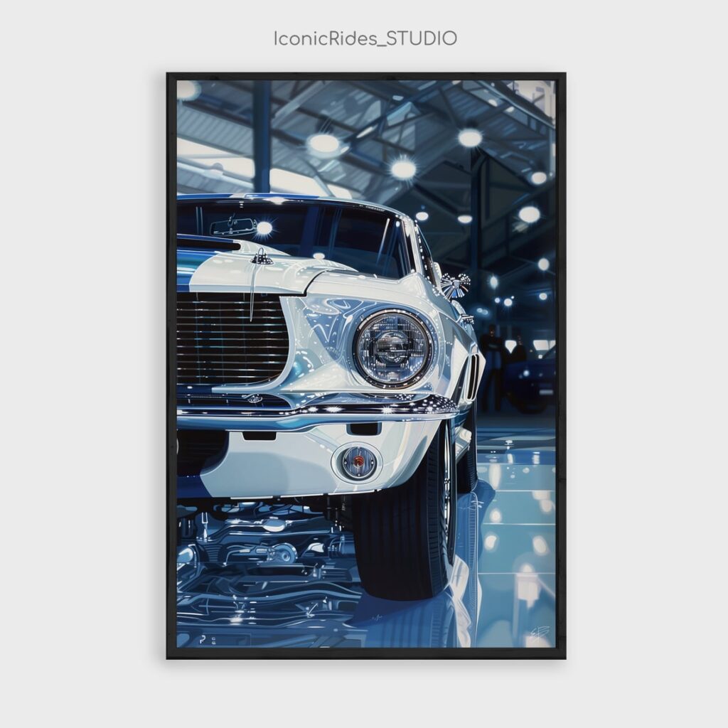 White Shelby GT500 1967