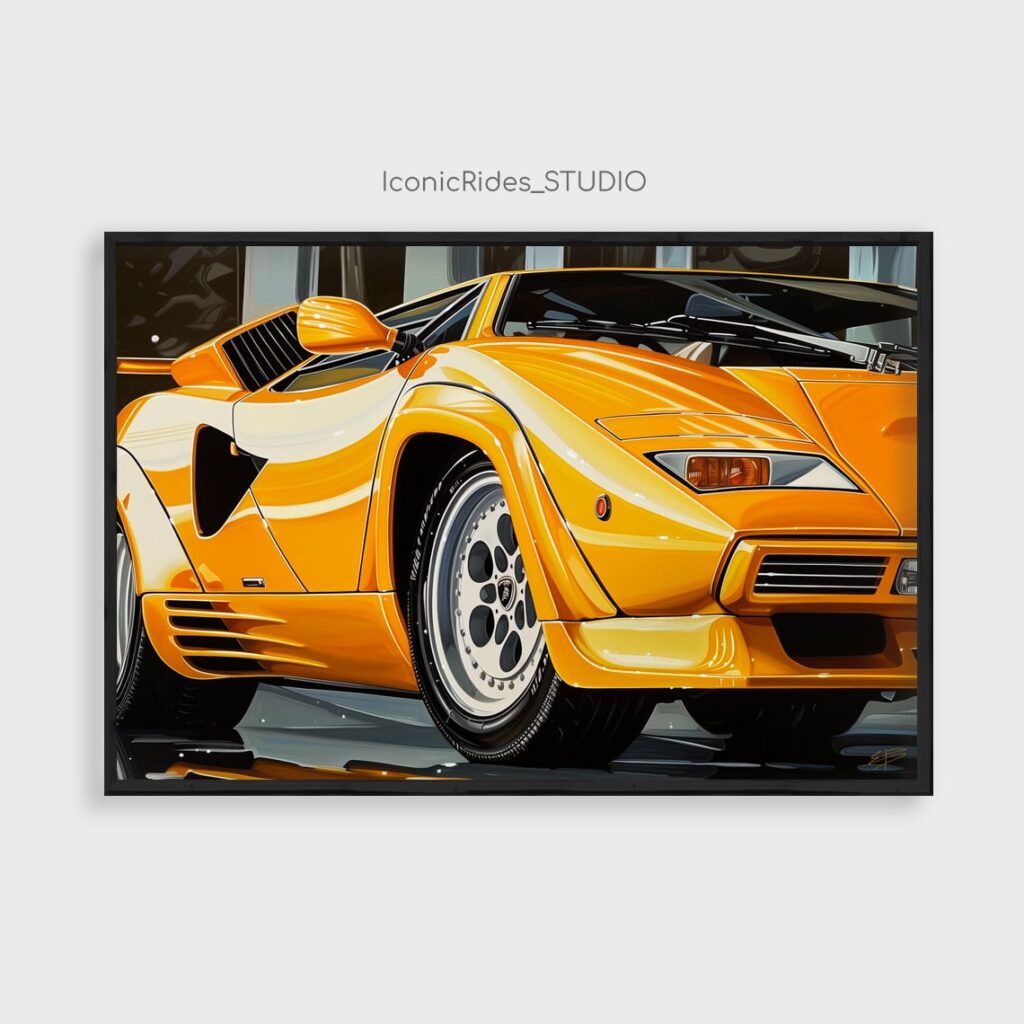 Yellow Lamborghini Countach LP500